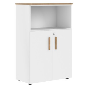 Шкаф с глухими малыми дверьми и топом FMC 80.3(Z) Белый премиум/Белый премиум 802х429х1213 FORTA