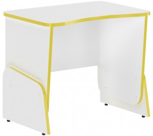 Стол STG 7050 Белый/Желтый 700х500х595/695