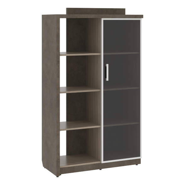 Шкаф СФ-534182 Бетон чикаго тем F187 ST9/Дрифтвуд H3090 ST22 1037х454,5х1770 WOOD&amp;amp;STONE