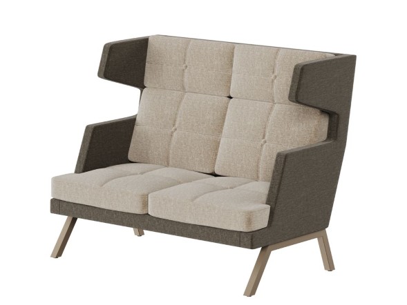 Aldo Диван двухместный высокий с декором из пуговиц ALDB-02 1430*960*1180