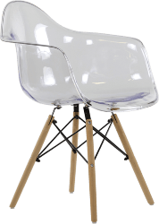 Стул-кресло Eames Style DAW PC прозрачный