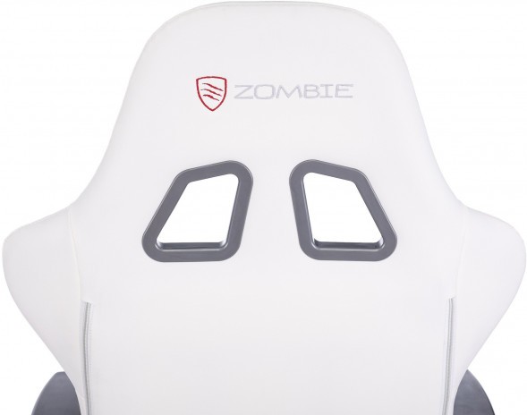 Кресло игровое Zombie Neo белый эко.кожа крестов. пластик пластик белый