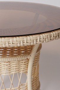 Стол для дачи  FM-2002 белый, диамерт 90 см