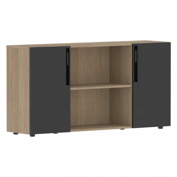 Шкаф с двумя дверями и открытой полкой СП-064-25-22 1600х450х800 KANON