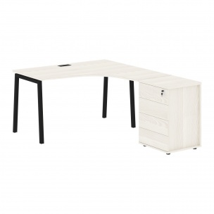 Стол эргономичный с тумбой ELCET 1318(R) 1360х1880х750 EDIS