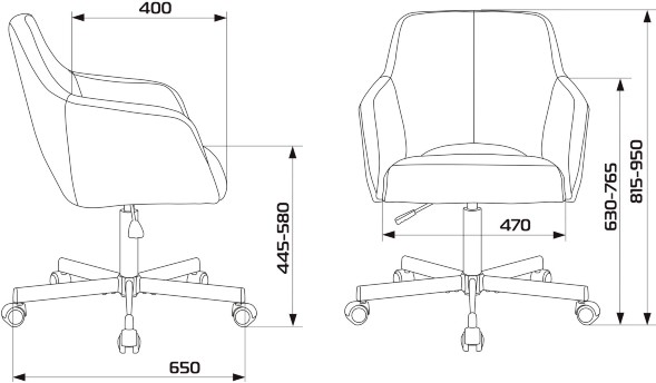 Кресло Бюрократ CH-380M зигзаг 