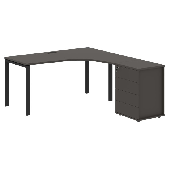 Стол эргономичный с тумбой EUCET 1518(R) 1560х1880х750 EDIS