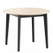 Стол круглый LYKKE TR-100 Белый дуб/Черный 1000х1000х750 LYKKE