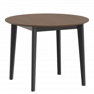 Стол круглый LYKKE TR-100 Белый дуб/Черный 1000х1000х750 LYKKE