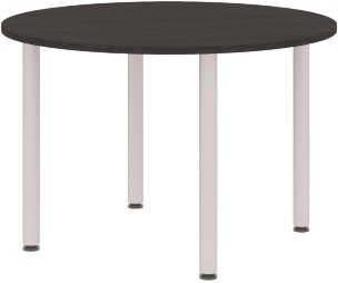 Конференц - стол круглый XRT 120 Дуб Юкон/Алюминий 1200х1200х750 XTEN