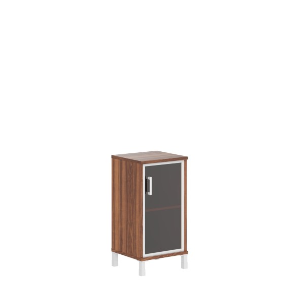Шкаф-колонка низкая со стеклянной дверью в AL-рамке B 411.4(R) 475х450х920 BORN