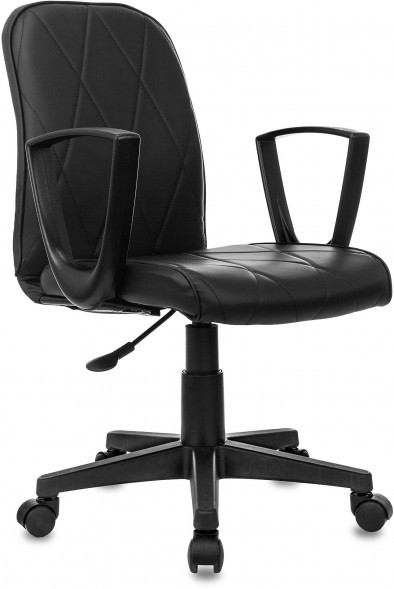 Кресло Бюрократ CH-327 черный эко.кожа крестов. пластик