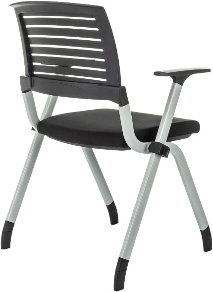 Стул Бюрократ X-Click черный на ножках металл серый