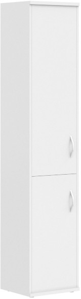 Шкаф колонка с глухой средней и малой дверьми СУ-1.3(L) Белый 406*365*1975
