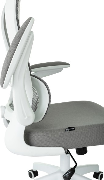 Кресло руководителя Бюрократ Sigma WH 1 серый сетка/ткань крестов. пластик пластик белый