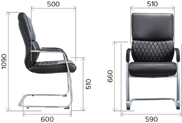 Кресло для посетителей Everprof President CF Экокожа