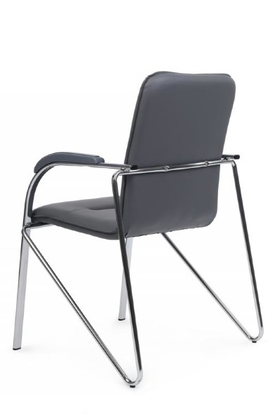 Стул самба с пластиковыми подлокотниками SMB-03H Хром гальв