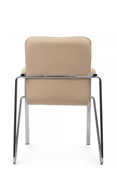 Стул самба с пластиковыми подлокотниками SMB-03H Хром гальв