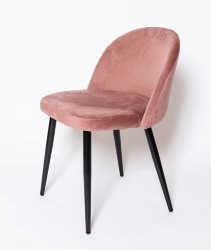 Кресло-стул DISCO black  розовый