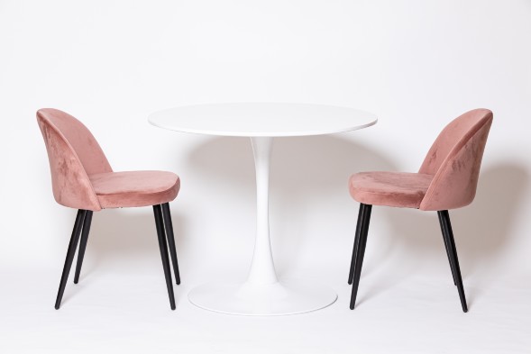 Кресло-стул DISCO black  розовый