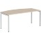 Стол руководителя XSET 189 Дуб Сонома/Алюминий 1800х914х750 XTEN-S