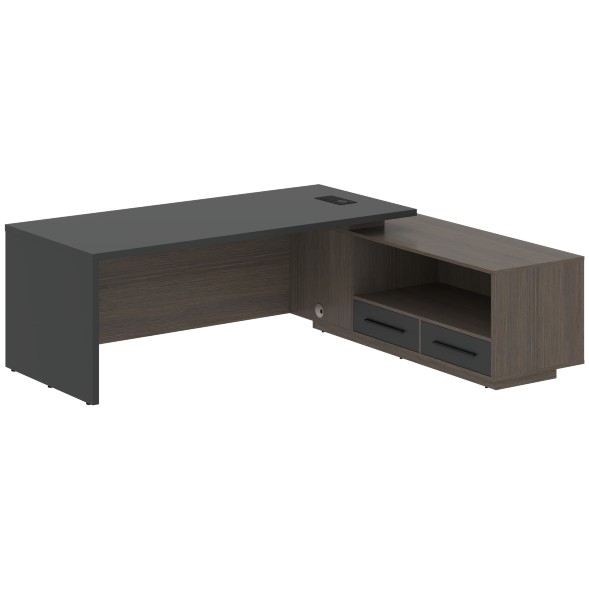 Стол руководителя с тумбой VCT 2319(R) 2300х1900х750 VELION